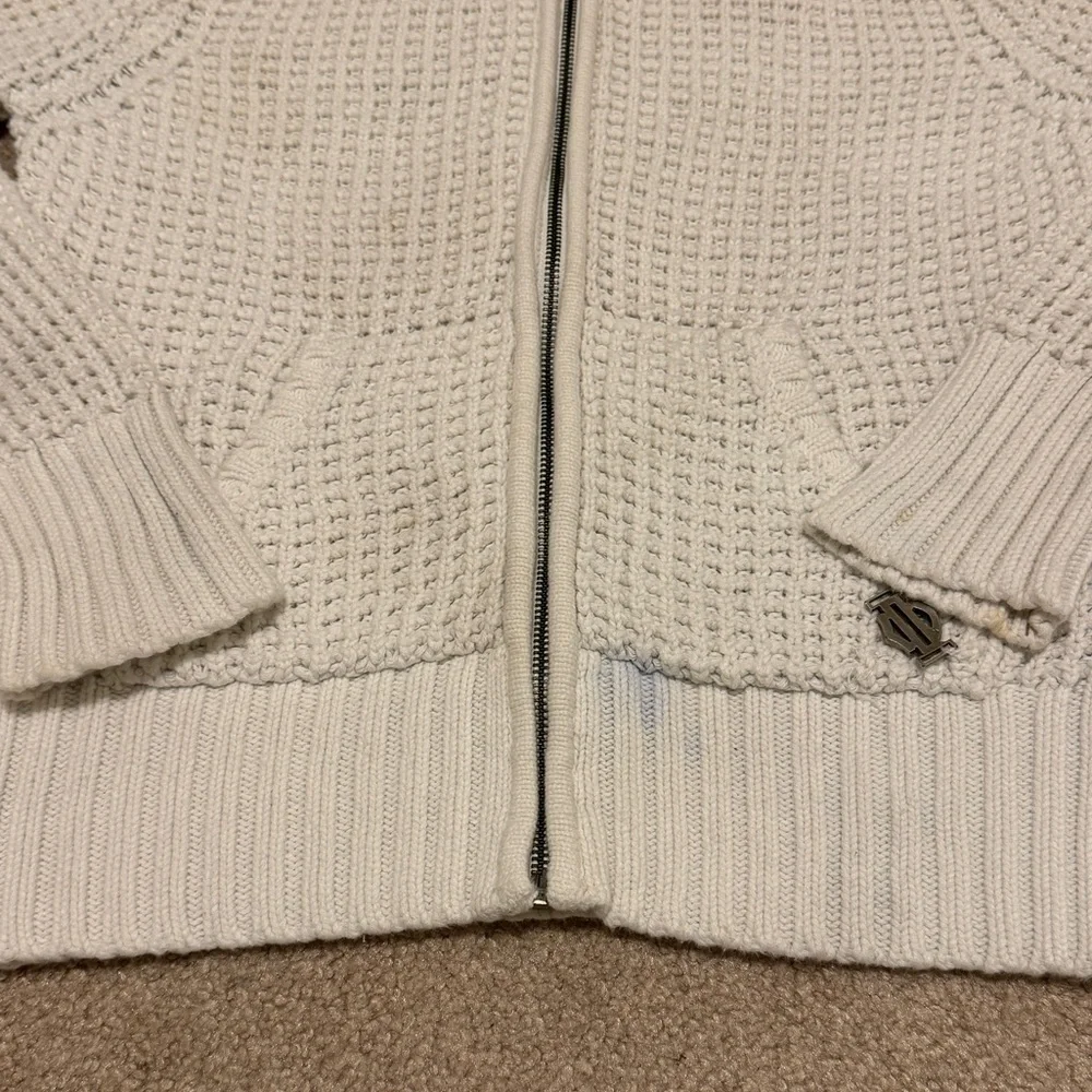 Harley Davidson Women’s Zip Up Sweater Size Medium Y2K Chunky Knit Pullover